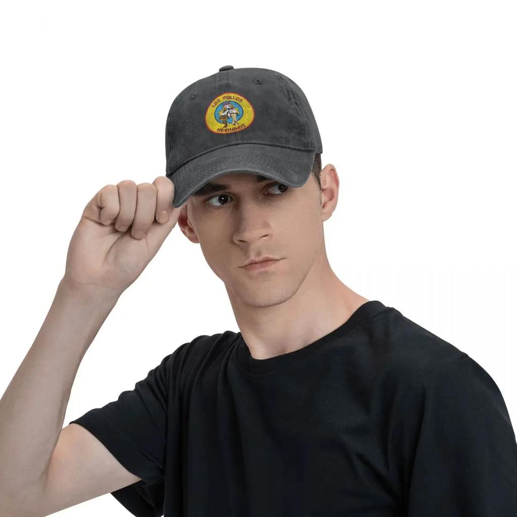 Los Pollos Hermanos Baseball Caps Casual Distressed Washed Fast Food Snapback Hat Unisex Style Outdoor Activities Hats Cap