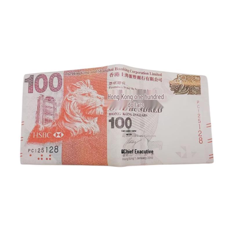 Unisexová krátká peněženka s kreativními vzory měn z různých zemí