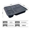ZLIII Black 5-Compartment Disposable Food Container