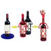 Silicone Wine Carrier Bag Multi-Use Storage Bag Drink Holder Mesh Coaster Kitchen Basket with Handle for Wine Bottle Fruits Hot Dishes