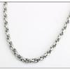 Stainless Steel Egg-Shaped Double-Clasp Twisted Chain Necklace with Dog Tag Pendant for Men and Women