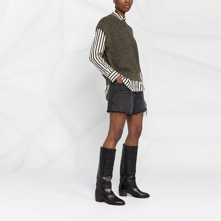 Polo Ralph Lauren SS22 Solid Color Round Neck Sleeveless Knit Top Women Tops Green 211856742-001