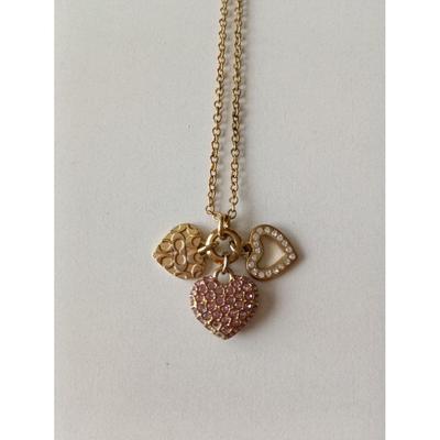 Used Heart Motif Necklace Gold Color