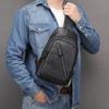 Men's Chest Bag, Genuine Leather Crossbody Bag, Men's Wear-resistant, Expandable, and Reduced Weight