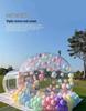 Translucent Candy Color Inflatable Bubble House Outdoor Camping Tent Globe-Shaped Starry Sky Tent Net Red Homestay