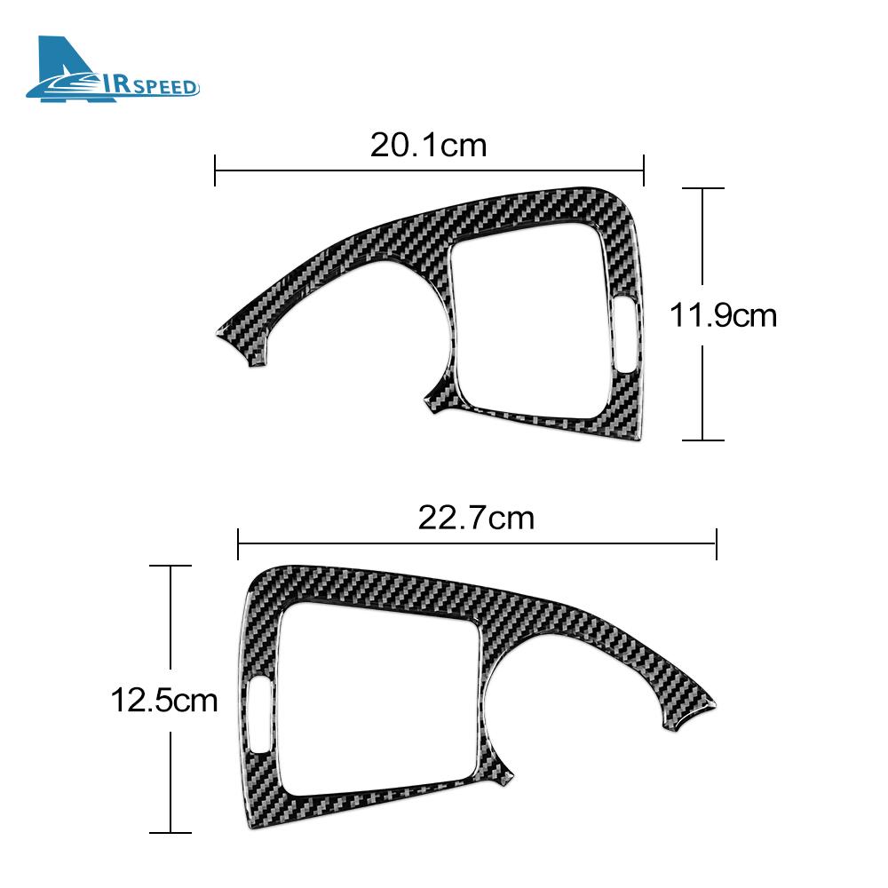 Real Soft Carbon Fiber for Mercedes Benz C Class W203 2005 2006 2007 Car Air Outlet Panel Trim Sticker Interior Accessories