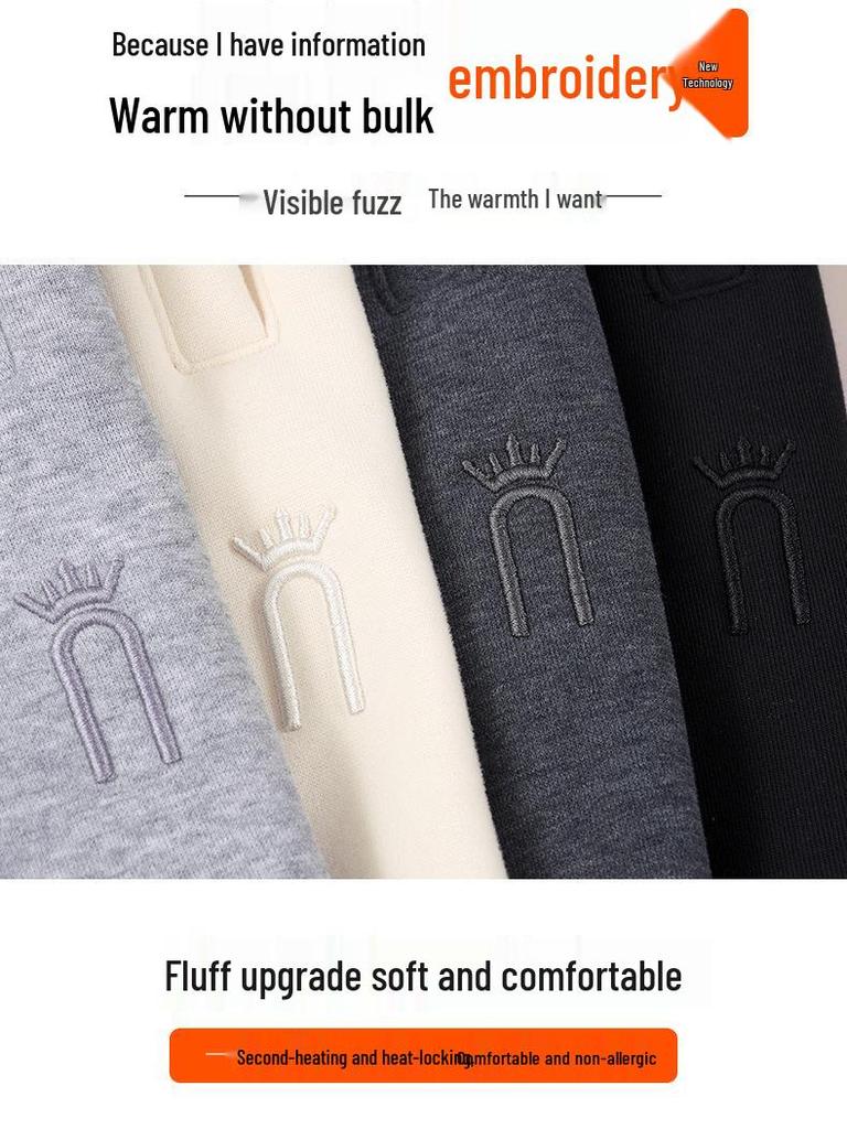 Women's Slimming Fleece Sweatpants: Straight-Leg, Casual, Autumn/Winter 2025