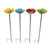 Estaca de Flor de Metal para Jardim Abelha Feita à Mão Estação de Rega Inserção no Solo Banho de Pássaro Alimentador Tigela de Bebida para Borboleta Decoração Externa para Jardim Quintal Gramado