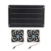 20W Solar Panel Fan Kit Heat Dissipation Ventilation Solar Powered Dual Fan with Switch for Chicken