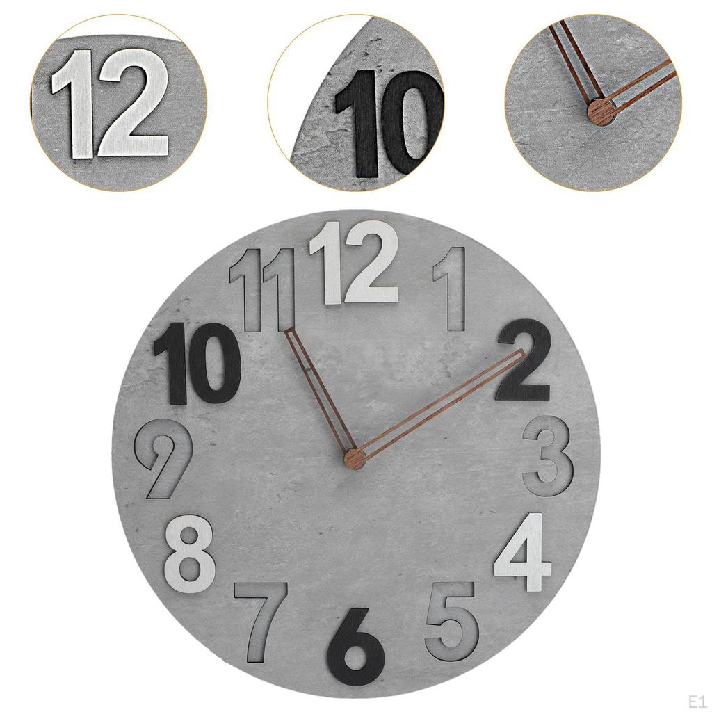 Clock 12 Inch Hanging Wall Minimalist Decor Creative Decorative Silent