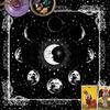 Mantel de Tarot Adivinaciones Rúnicas Cubremesa Oráculos de Astrología Tapete para Juego de Mesa Forma Cuadrada Péndulo Mantel de Altar