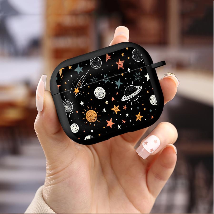 Case For Airpods Pro3 2 3 1 Pro 4 Pro2 Earphone Cases Cover Planet Moon