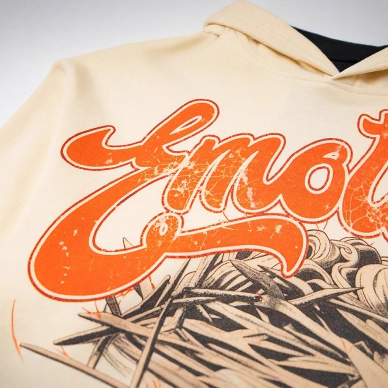 Mens Oversized Cotton Hoodie Streetwear Hip Hop Graphic Print Loose Fit Pullover Sweatshirt Fall