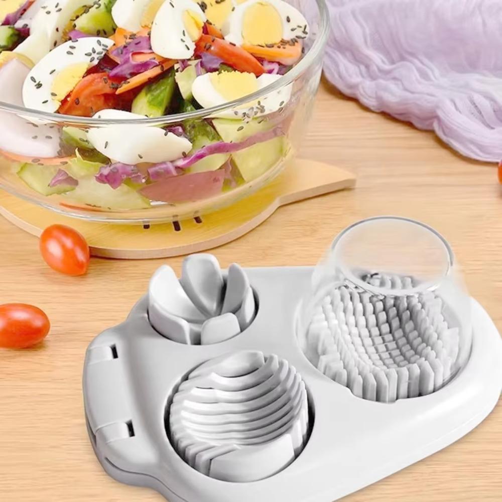 Manual Egg Cutter White Fruit Cutter Egg Cutting Tool Egg Slicer  Salad