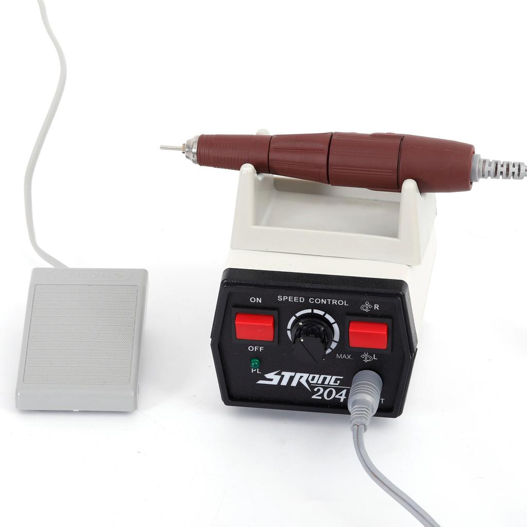 65W 45,000RPM Nail Drill Strong 204+102LN Milling Machine For Nail File Bits Electric Manicure Set Equipment
