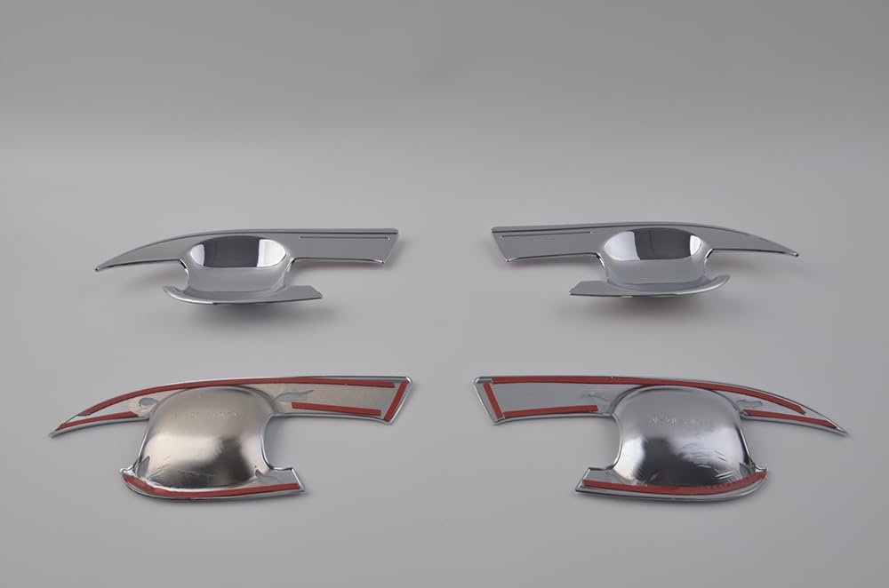 Türgriffabdeckung, Türschalenabdeckung, Seitenzierleiste, Schutzabdeckung, Zierleiste, Custom-Teile, (Silber)