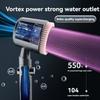 5 Function Bathroom Handheld Brushed Shower Head with Stop Button Spa Filter Showerhead Easy Cleaning Shower Nozzle Sprayer