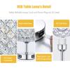 Tomshine Kristall Tisch Nacht Licht Neben Lampe Dual USB Ports 3 Ebenen Dimmbare Helligkeit