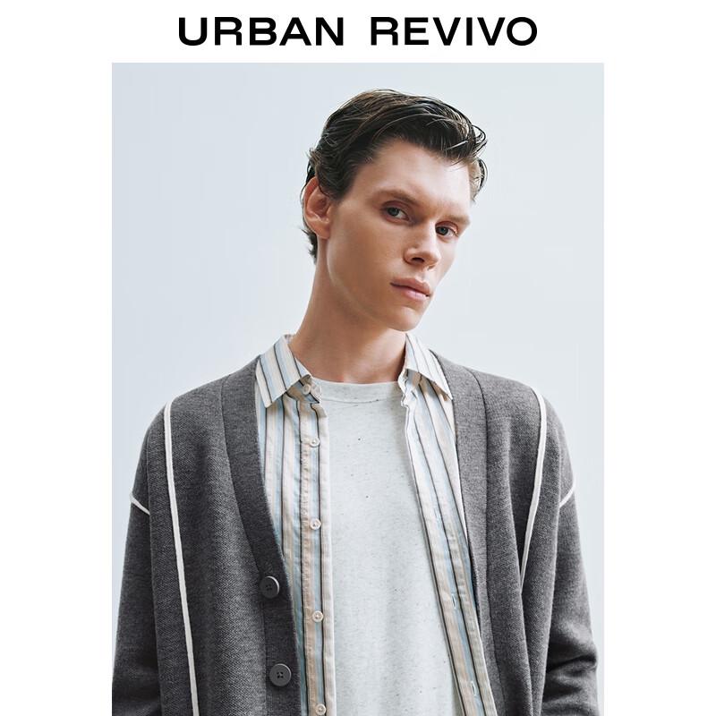Men's Color-block V-Neck Knit Cardigan