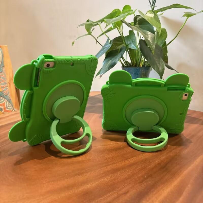Cartoon Big Eyes Frog Tablet Case For Samsung Tab A7Lite A9 A11Plus T290/297 And iPad 7 8 9 10th 11th 12th Air Pro 11 A16 Mini 4 5 6 7 Kickstand