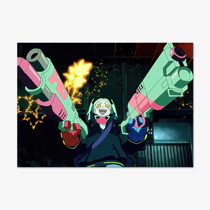 Cyberpunk Edgerunners Anime Tapestry Polyester Wall Hanging Cyberpunk Aesthetic Decor for Bedroom Gaming Room Dorm