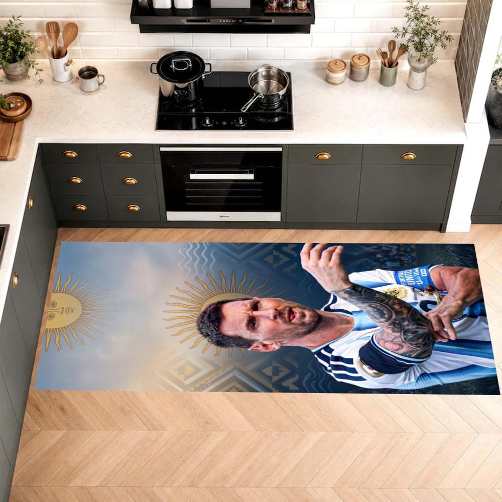 Messi Kitchen Mats Durable Bathroom Pads Comfortable Rugs Carpets For Kitchen Home Office Sink Laundry Room Bathroom Decor