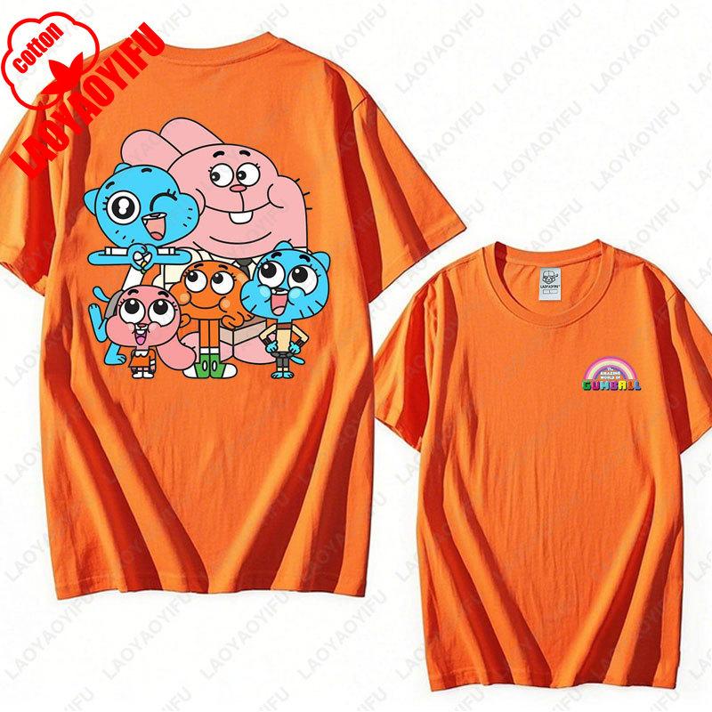The Amazing World of Gumball Graphic T-shirt Funny Cartoon Anime Tshirt Unisex Cotton Top Cute Preppy Trendy Sweater Clothes Tee