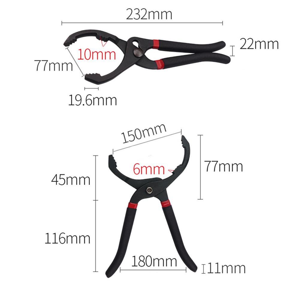 Oil Filter Wrench Adjustable Pliers High Carbon Steel Car Repair Tool Portable for Vehicle Maintenance
