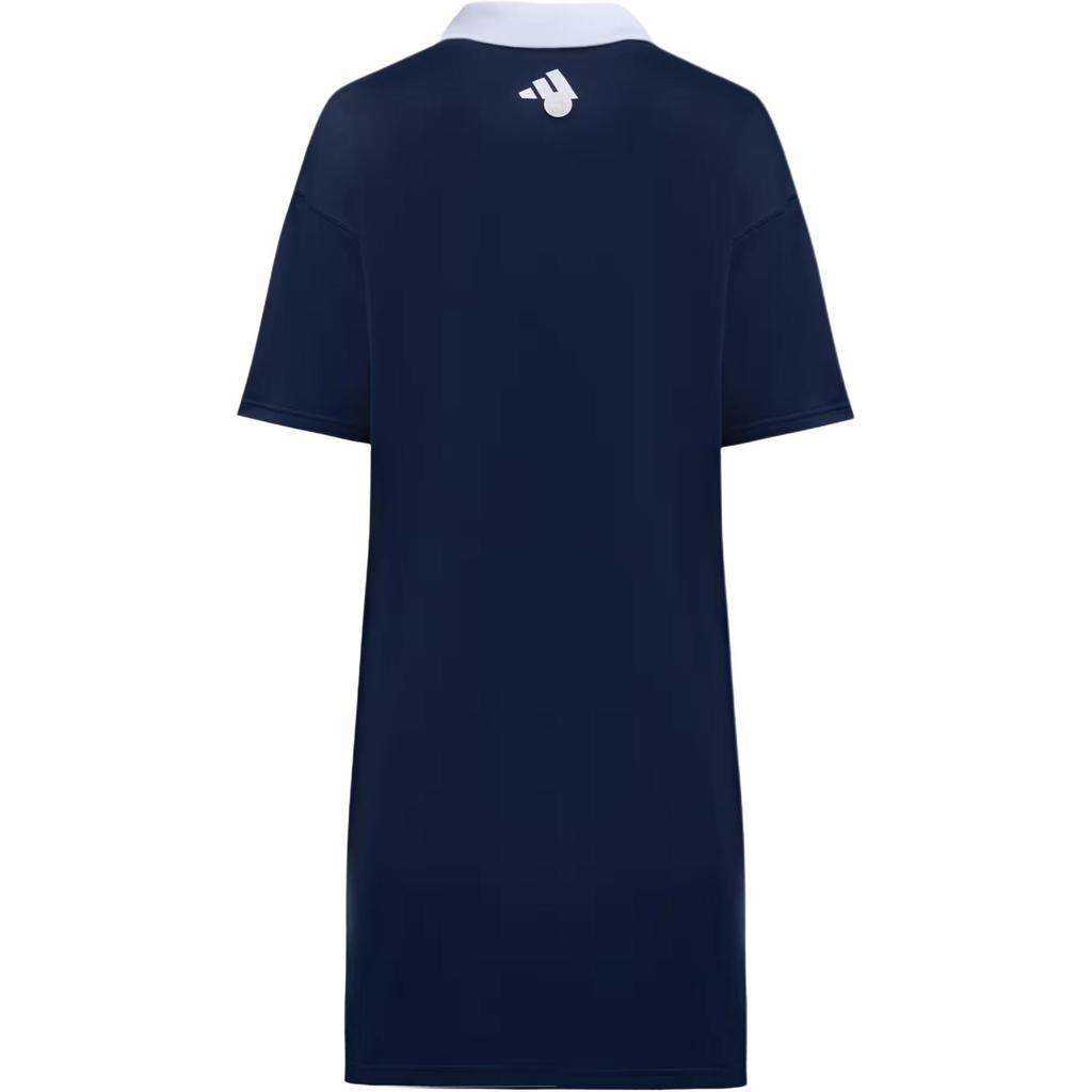 Adidas Verbiage Dress Casual Sports Cool Comfortable Loose Short Sleeve Dress Women Dresses Deep-Indigo JM4329