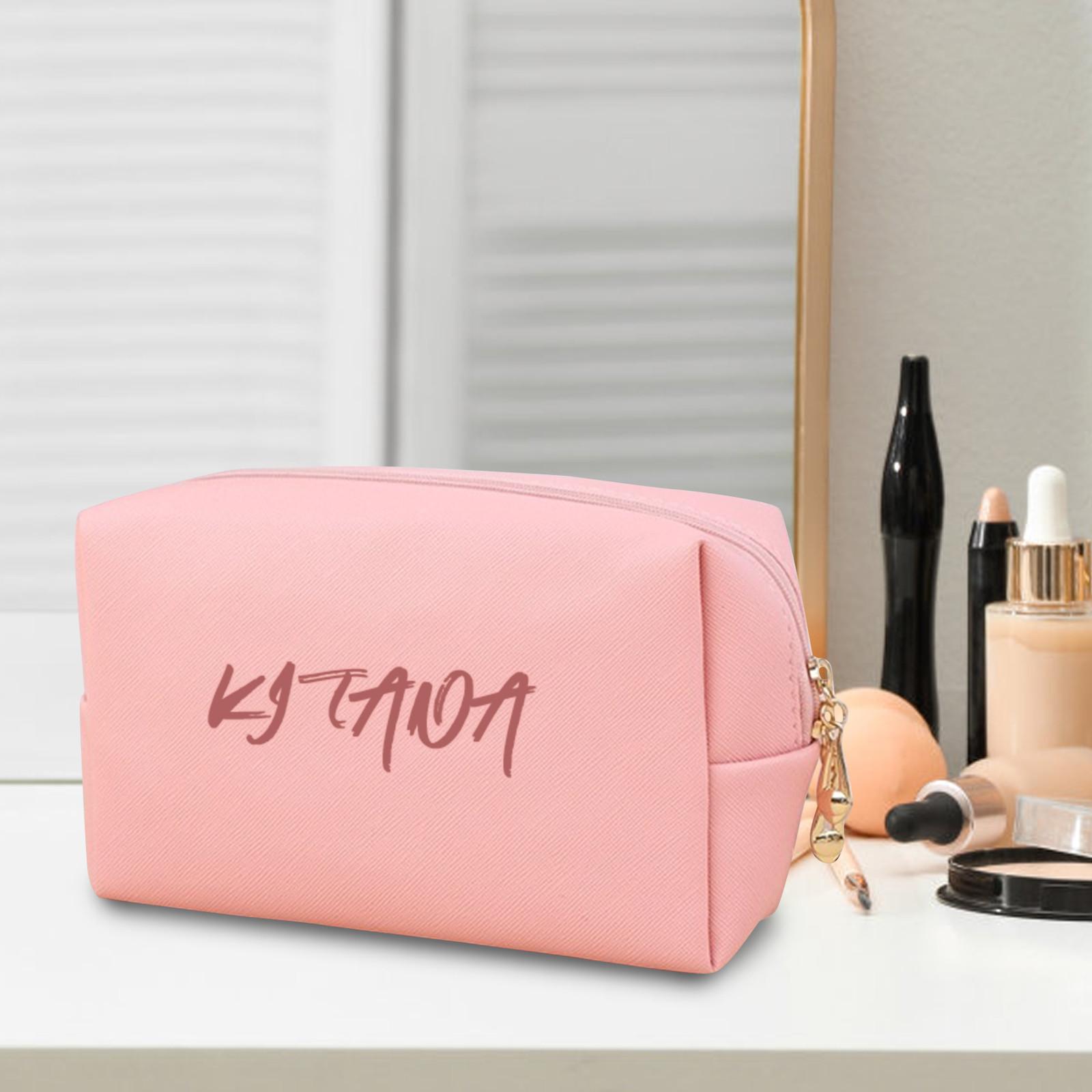 

Персонализированная вышитая портативная косметичка One Size розовый