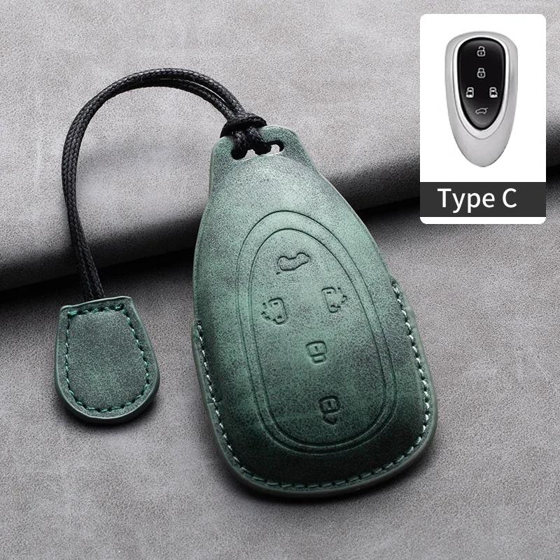 Car Remote Key Case Cover For Great Wall Gwm Wey Coffee01 Coffee02 Wey-X Wey-S Wey-Gt Vv7 Gt8 Leather Key Fob Keychain