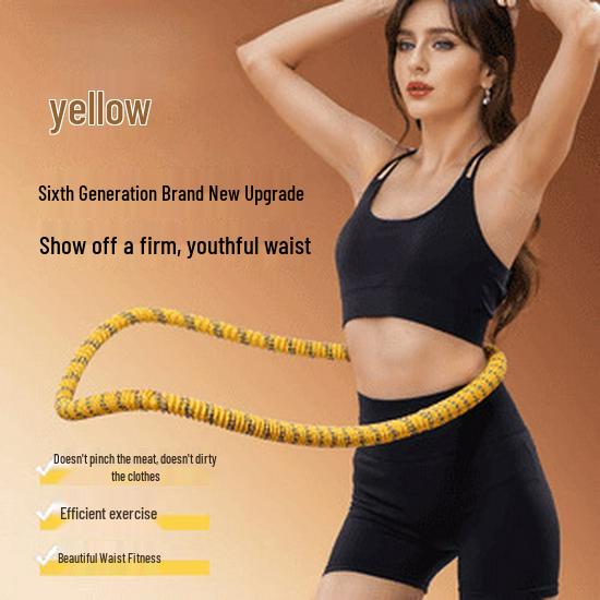 

Бархатная поверхность утяжеленного хула-хупа для жиросжигания и похудения, бережного к талии.