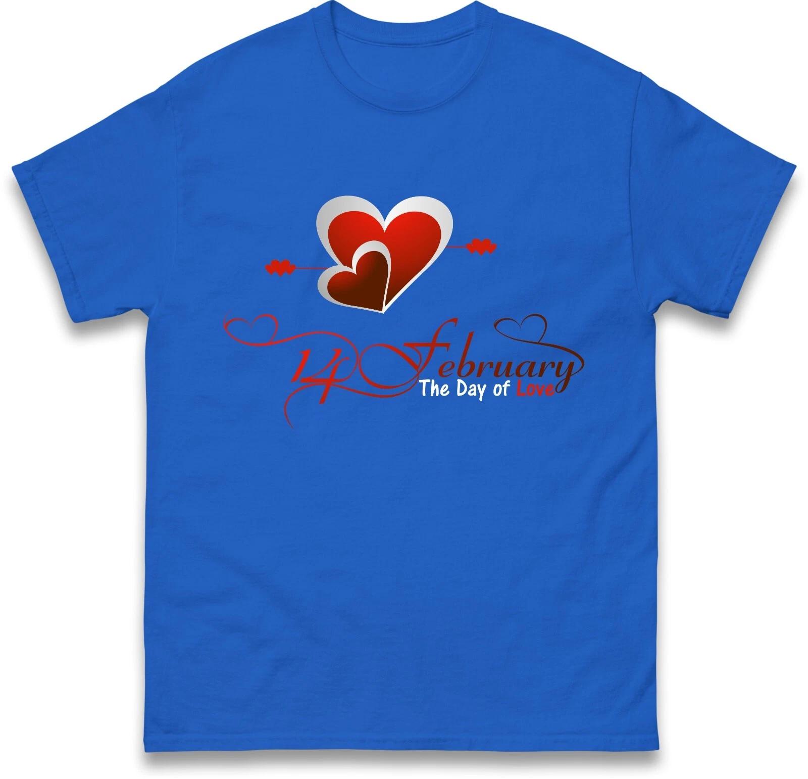 14 February The Day Love Valentine s Day T-Shirt Couple Lovers Unisex Tee Top S