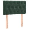 VidaXL Tête de Lit Meuble de Chambre à Coucher Accessoire de Lit Simple Tête de Cadre de Lit Intérieur Vert Foncé 80x7x78/88 346309