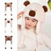 Cartoon Capybara Plush Cap Pullover Hat Animals Ears Beanie Hats Cute Plush Capybara Hat  Outdoor