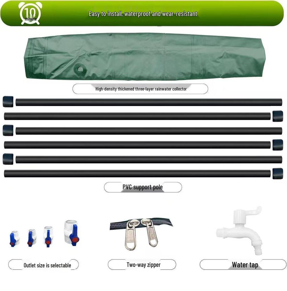 Portable Foldable Rainwater Collection Barrel - Large Capacity Outdoor Water Storage Solution