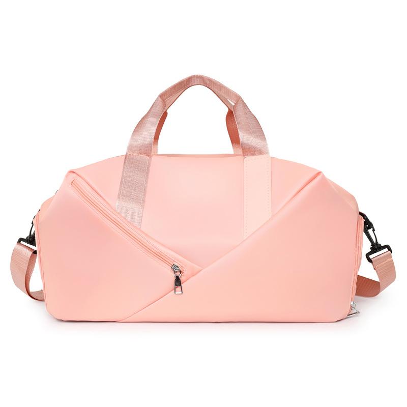 

Женская спортивная сумка простого дизайна с отделением для сухих и влажных вещей, отделением для обуви, большой вместимости, дорожная сумка для багажа розовый