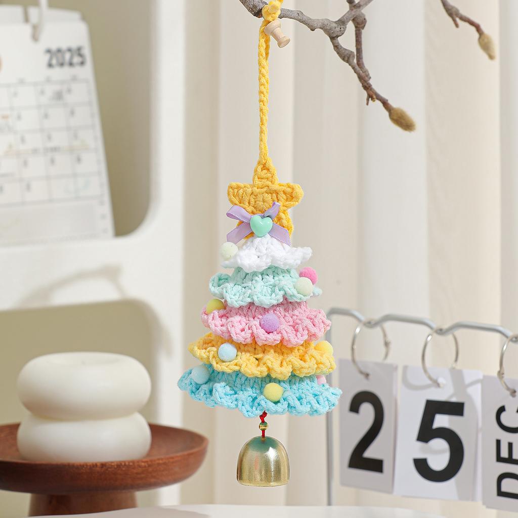 Novo Natal Feito à Mão DIY Pelúcia Pingente de Natal Tecido Sino de Vento Pingente Saco Criativo