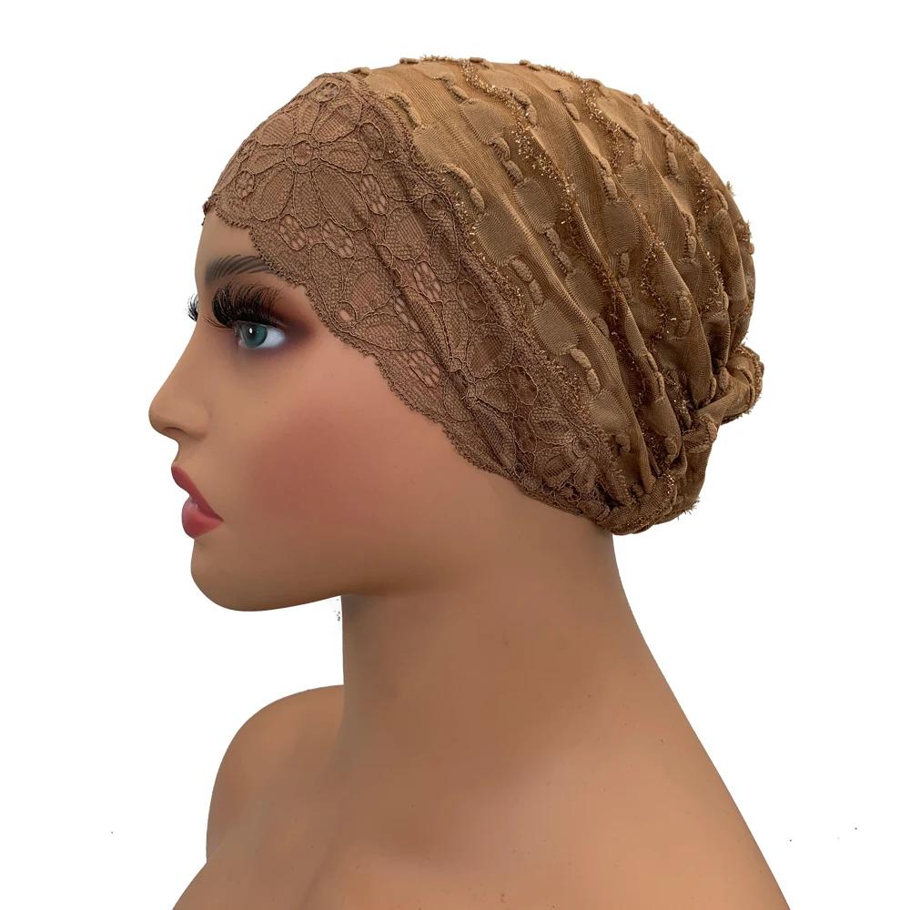 Spitze Innen Hijab Kappe für Muslimische Frauen Unter Schal Haube Sommer Atmungsaktiv Unter Hijab Hüte
