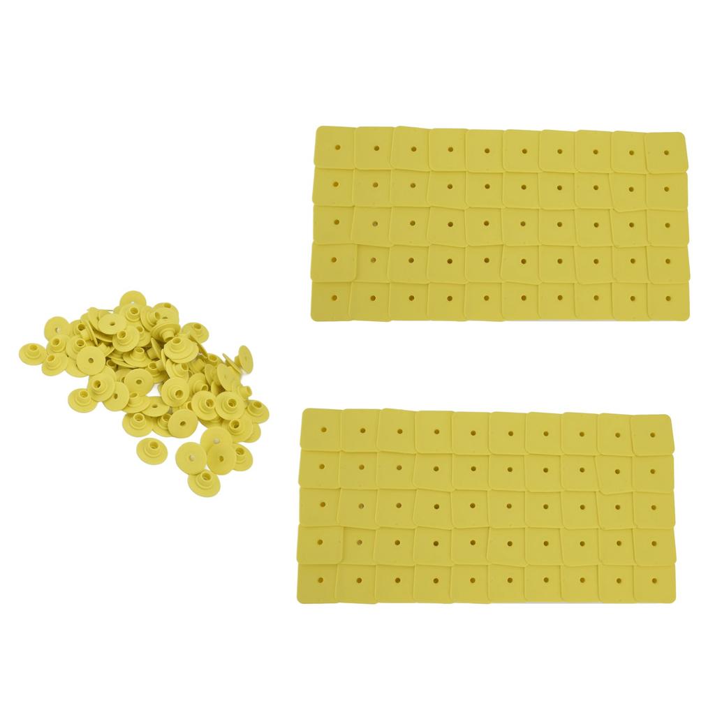 100Set Plastic Ear Tag Set Livestock Pig Cow Sheep Ear Labels Markers Accessory for Identification