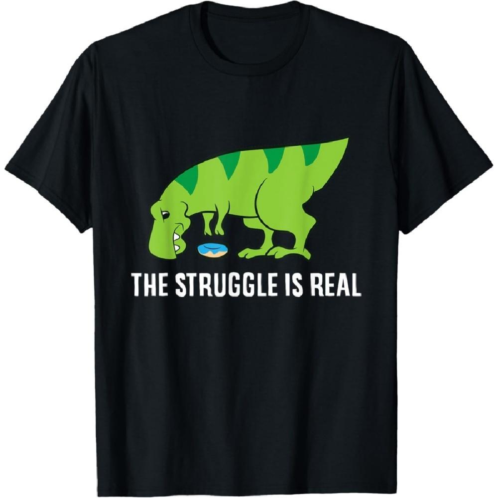 Динозавр Пончик Борьба Реальна Футболка с Динозавром Ти-Рексом S