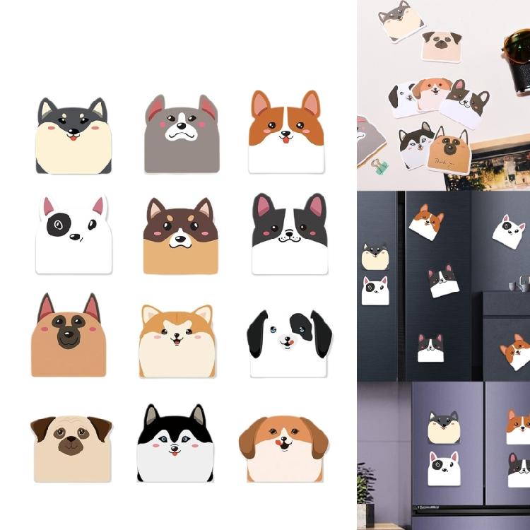 12x Sticky Note Cartoon Dogs Memos Pad Self-Adhesive Sticky Note Pad for School