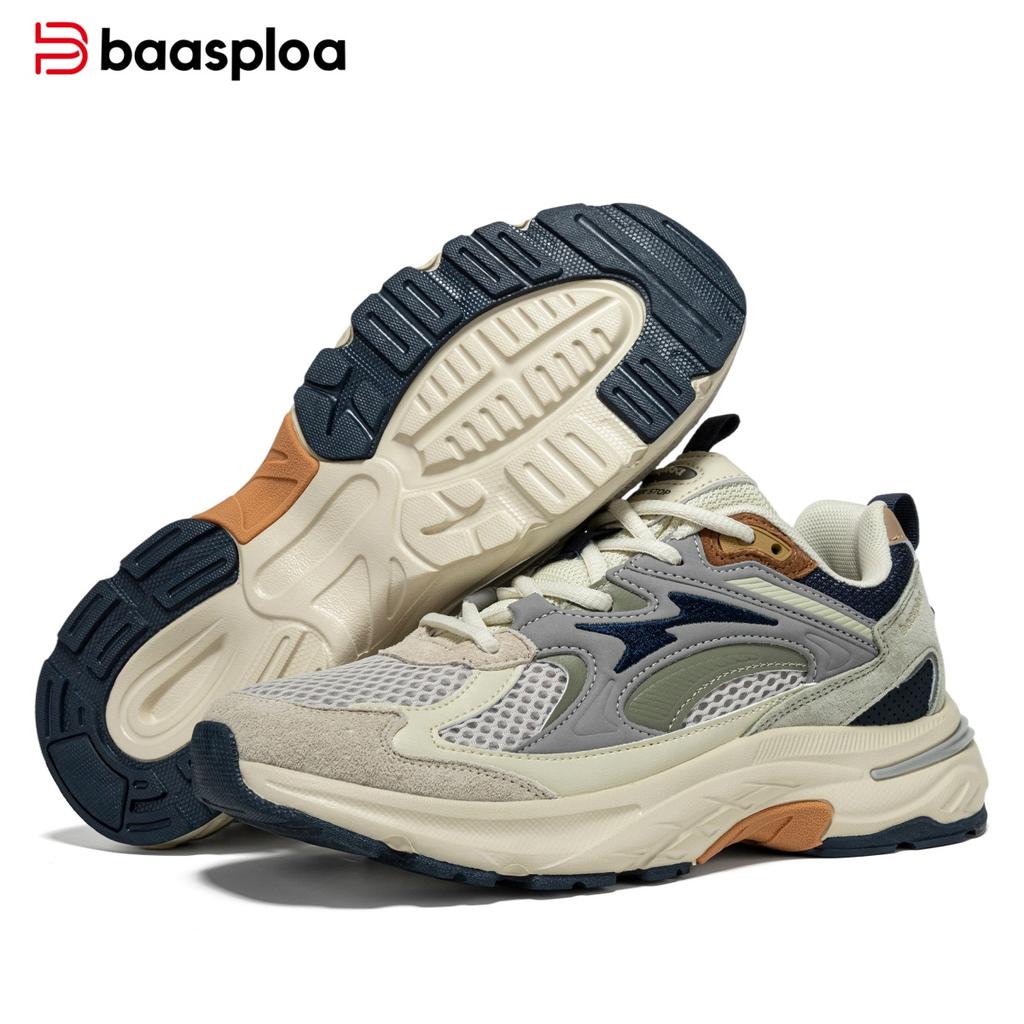 Baasploa Men's Casual Sports Shoes Non slip Comfortable Outdoor Wear resistant Walking Shoes Men's Four Seasons Men's Shoes Promotion