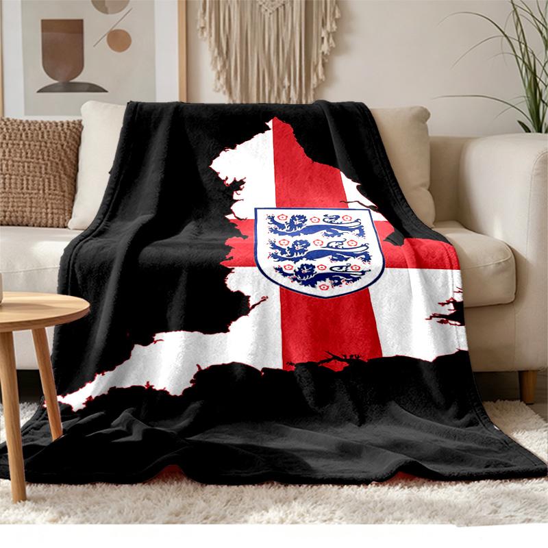 England FA Crest Soft and Comfortable Flannel Suitable for Sofas Living Rooms Outdoor Camping Travel and Also Makes a Great Anniversary Gif