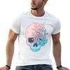 Floral Skull TShirt Heavy Duty Casual Work Tee