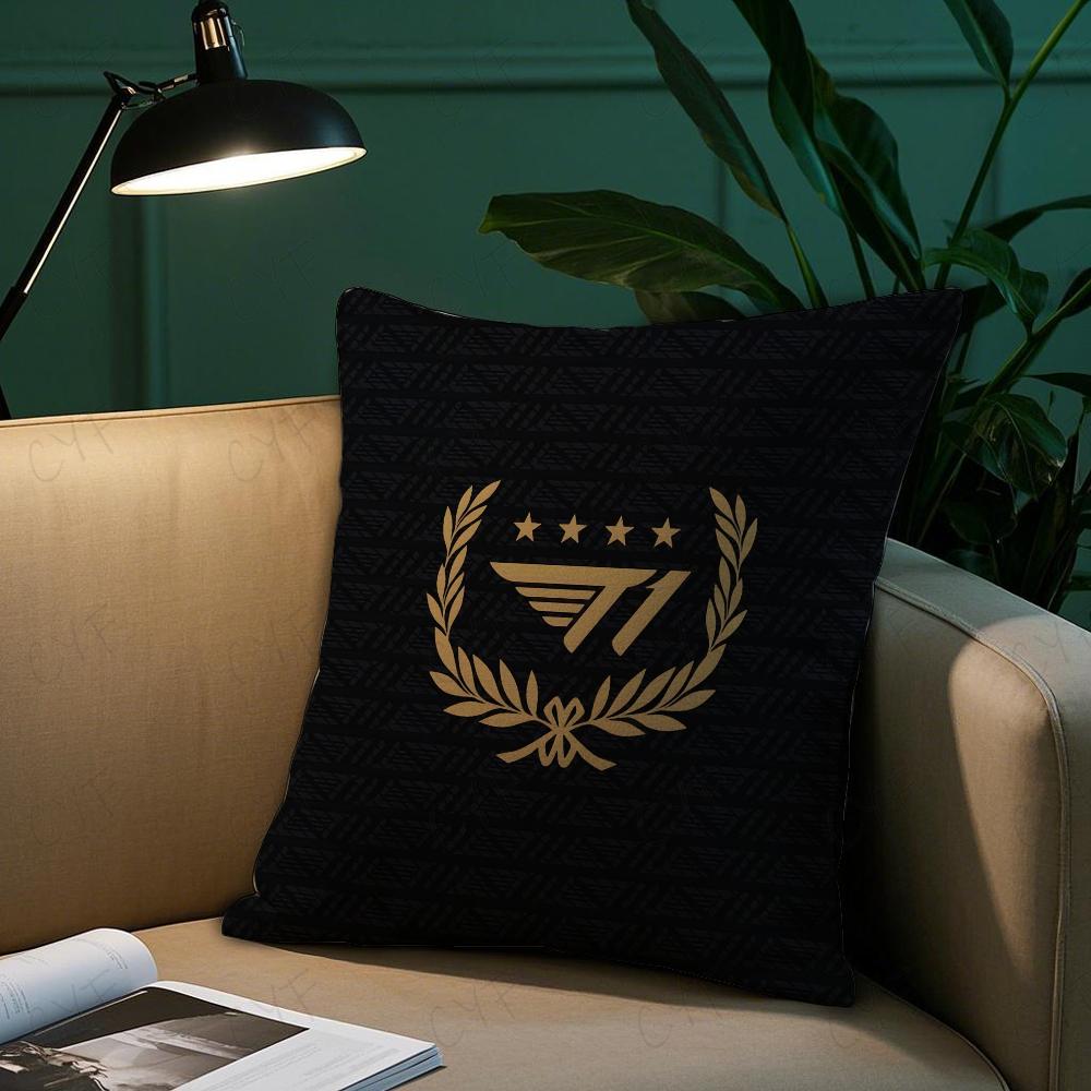 F-Faker Lols Skt T1 Five Champion Pillow Case Anti-Dustmite Pillowcase Invisible Zipper Silky Short Plush Sofa Cushion Cove