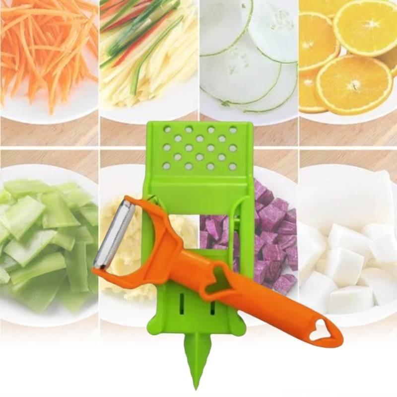 Stainless Steel Ultra Sharp Dual Julienne And Vegetable Peeler Multitasker