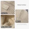 Autumn and winter smiley face wool hat women's loose big head circumference cold hat thickened warm ear protector knitted hat