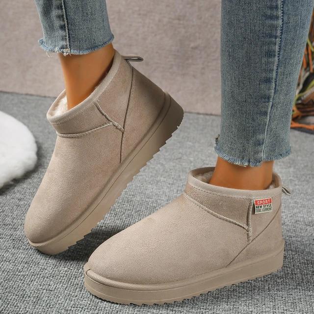 Suede Flats Ankle Women Snow Boots Warm Comfort 2024 Winter Casual Shoes New Trend Hot Sale Walking Non-slip