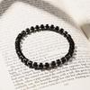 Jbans Classic Silver Ball Point 6Mm Black Rondelle Onyx Gemstone Bracelet (C2401Ac1090_Bk)